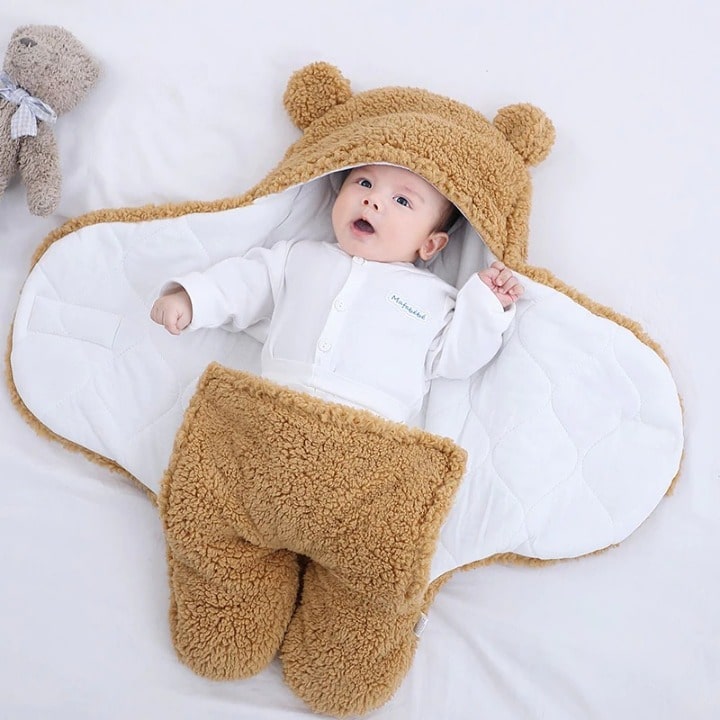 Baby Svep Täcke med Fleece Foder