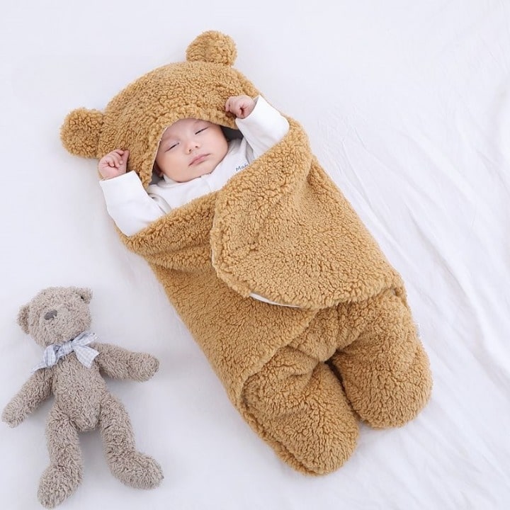 Baby Svep Täcke med Fleece Foder