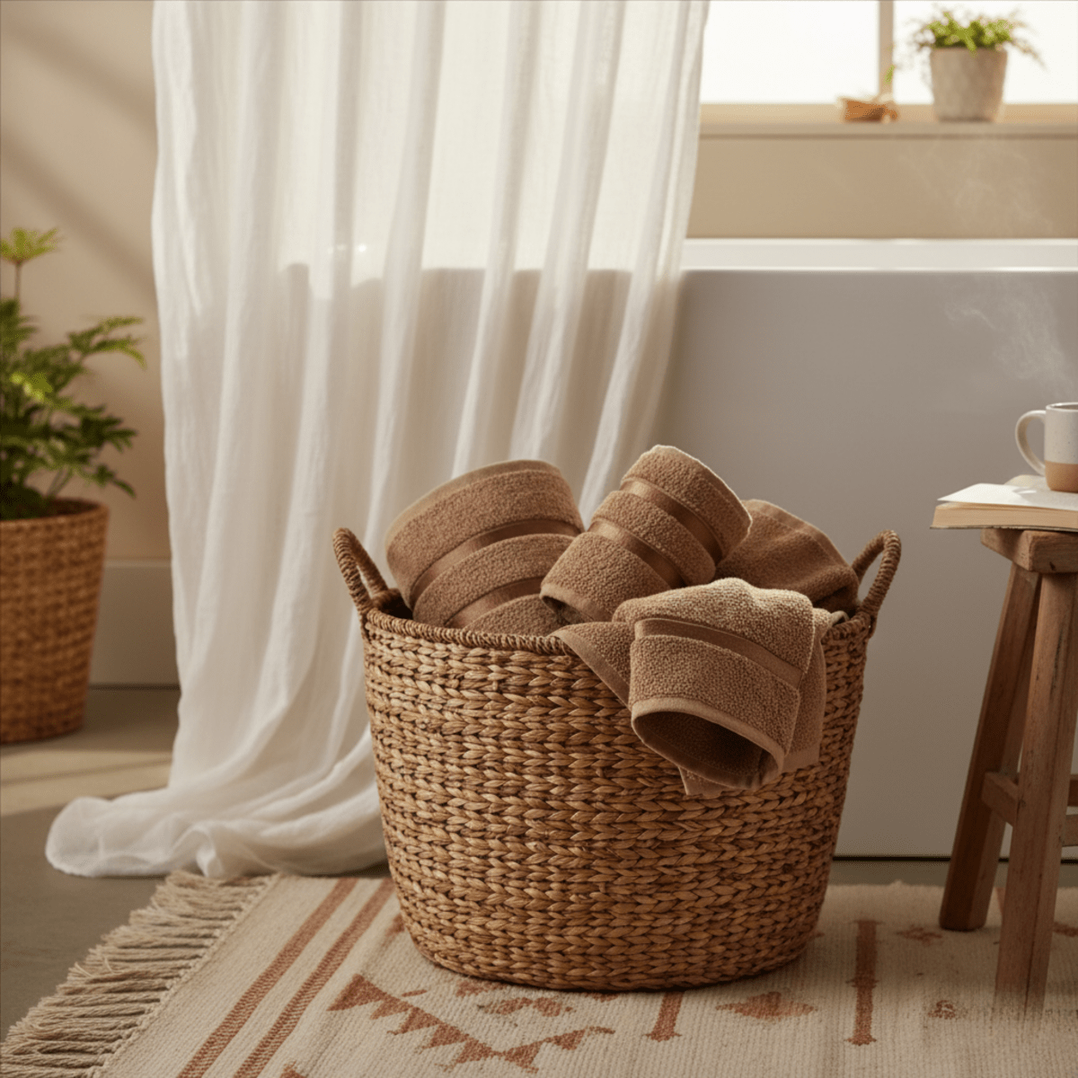 SOFTGLOW – 4-delat handduksset för badrums elegans