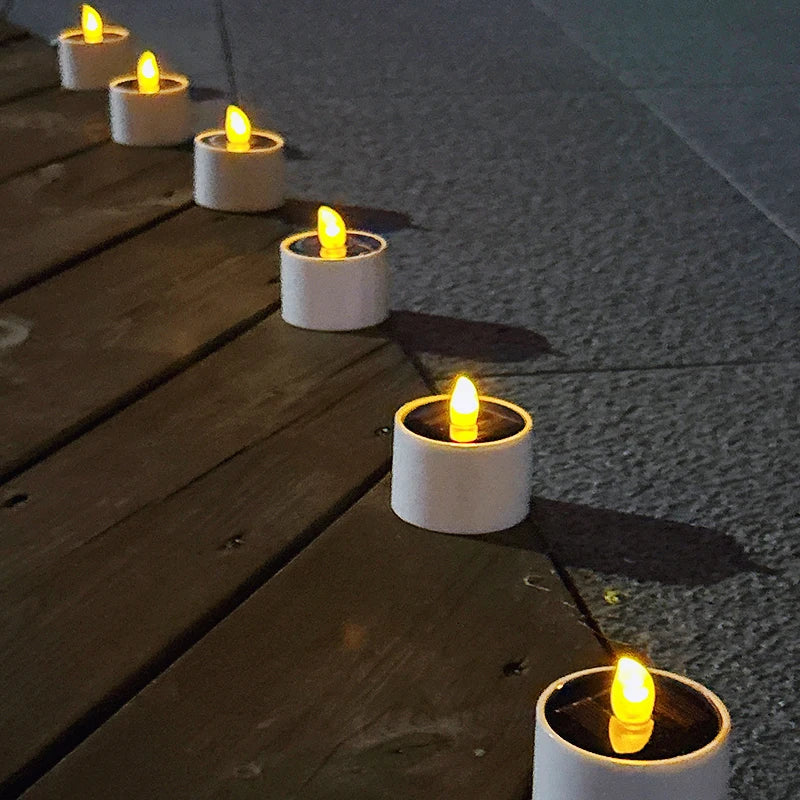 Utomhus solenergi drivna LED-ljuslyktor