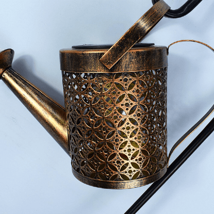 Solar-vattenspridare Lampa – Smedjjärn Trädgårdslampa med 36 varma LED-lampor för magisk utomhusatmosfär