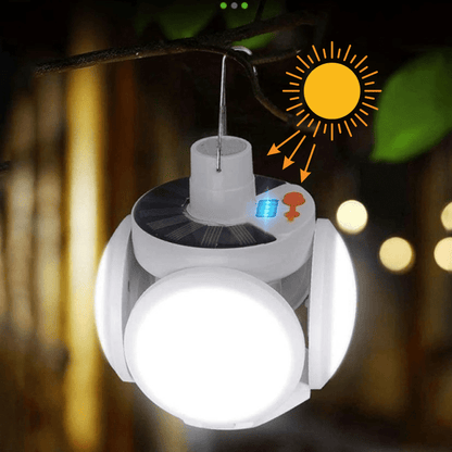 SolarGlow Cube – Bärbar solutomhuslampa med faltbar design och lång batteritid