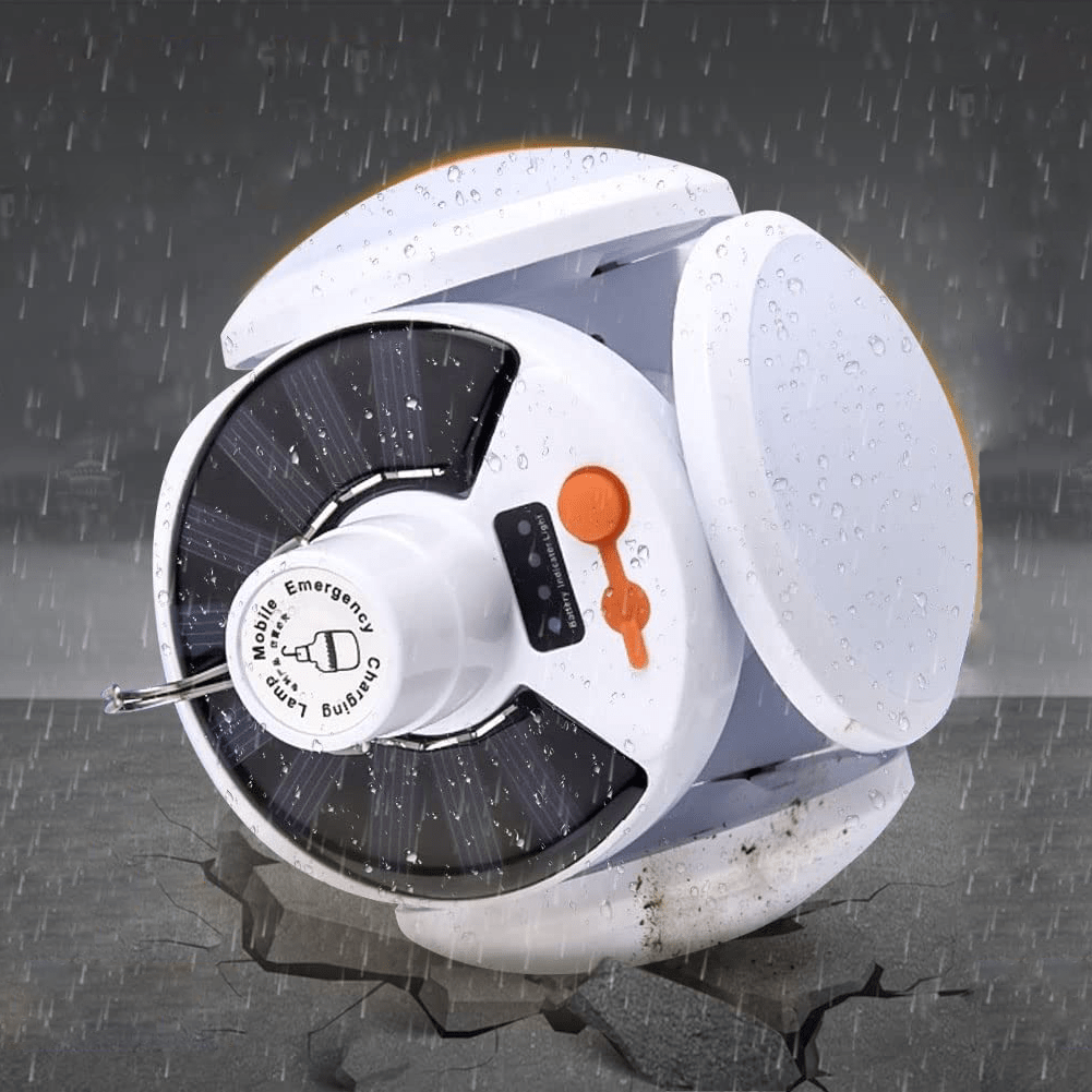 SolarGlow Cube – Bärbar solutomhuslampa med faltbar design och lång batteritid