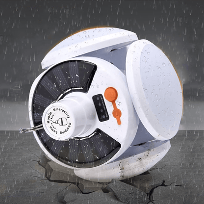 SolarGlow Cube – Bärbar solutomhuslampa med faltbar design och lång batteritid