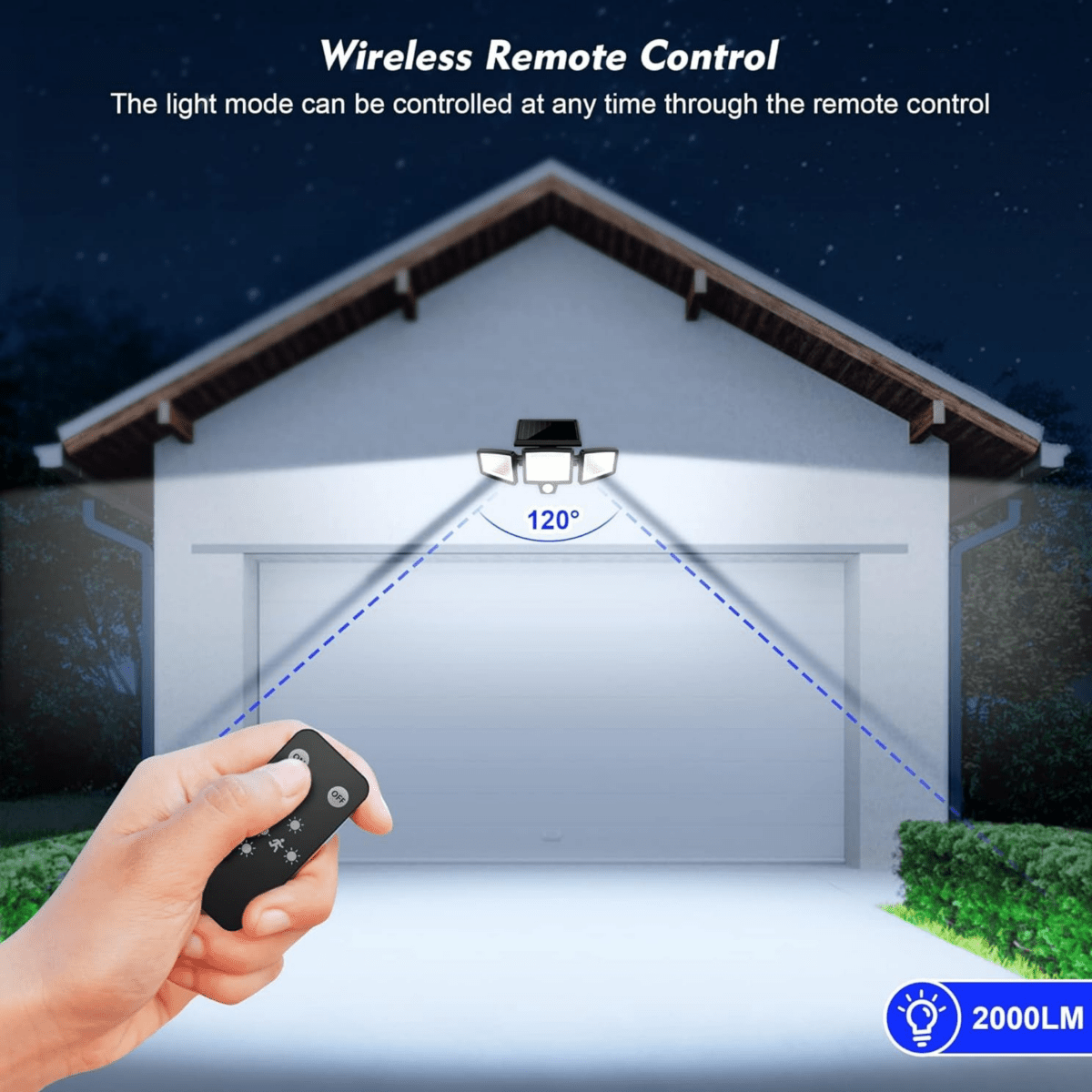 SOLARGUARD – Solarsäkerhetslampa med rörelsedetektor och fjärrkontroll