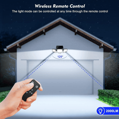 SOLARGUARD – Solarsäkerhetslampa med rörelsedetektor och fjärrkontroll