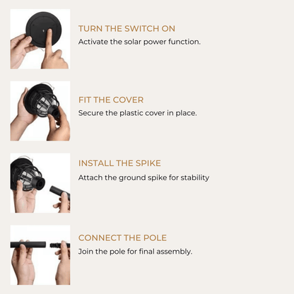 SOLARSPIKE – 2-pack Solcellsdriven väg belysning för utomhusbruk i trädgården