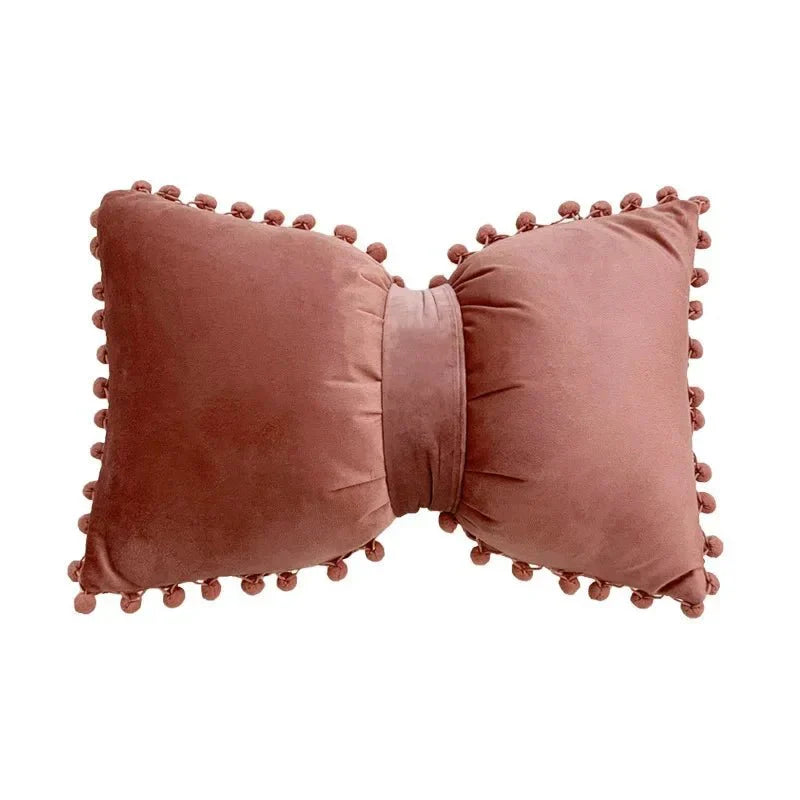 Solid Candy Colour Fransen Kuddöverdrag Sammet 50x30cm