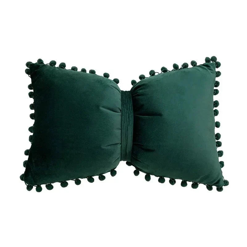 Solid Candy Colour Fransen Kuddöverdrag Sammet 50x30cm