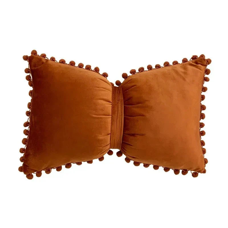 Solid Candy Colour Fransen Kuddöverdrag Sammet 50x30cm