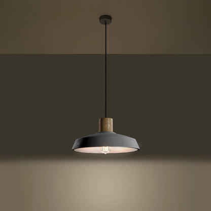 AFRA Betongpendel - Industriell Loftdesign - E27 Glödlampa Kompatibel - Ljusgrå Hållbar Betongskärm