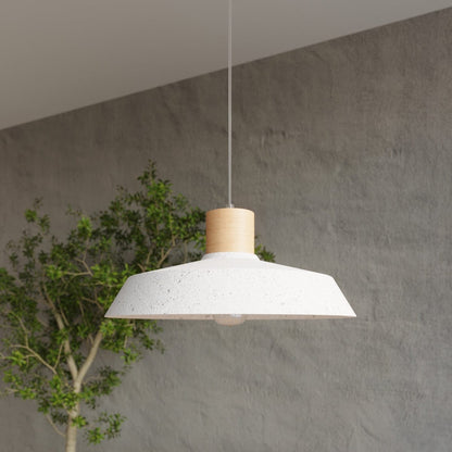AFRA Betongpendel - Industriell Loftdesign - E27 Glödlampa Kompatibel - Ljusgrå Hållbar Betongskärm