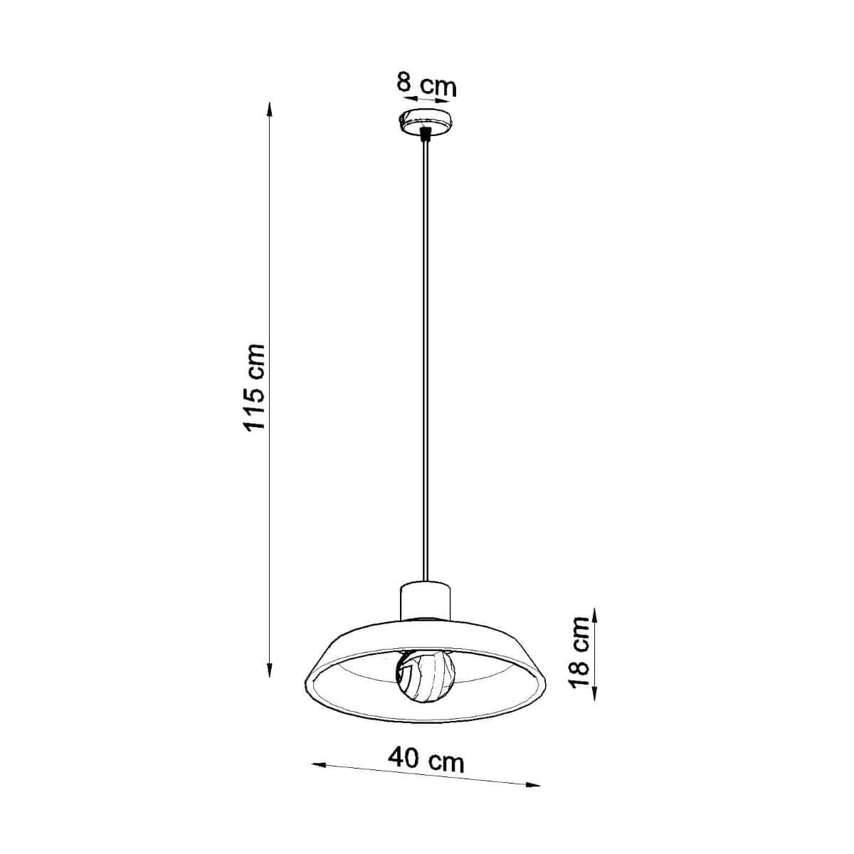 AFRA Betongpendel - Industriell Loftdesign - E27 Glödlampa Kompatibel - Ljusgrå Hållbar Betongskärm