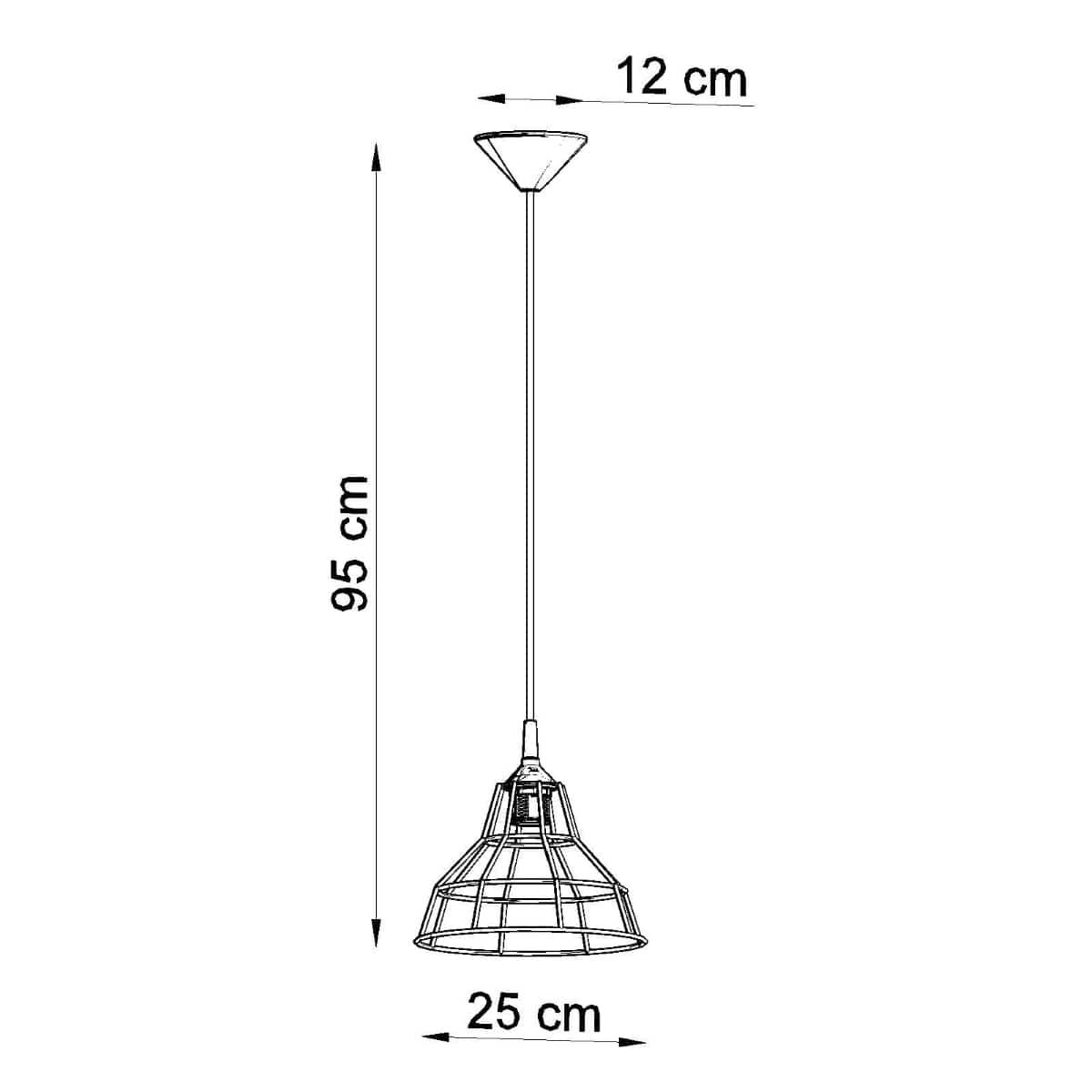 Anata Pendellampa - Svart Stål - E27 Max 15W - Modern Skandinavisk Design