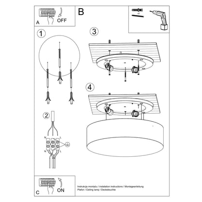 Arena Designer Taklampa - Grå - 3xE27 LED - Modern PVC Armatur