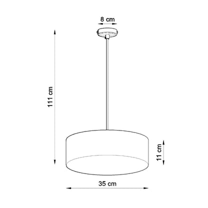 Arena Gray Taklampa - Modern PVC Design - E27 LED - 35x35x11 cm