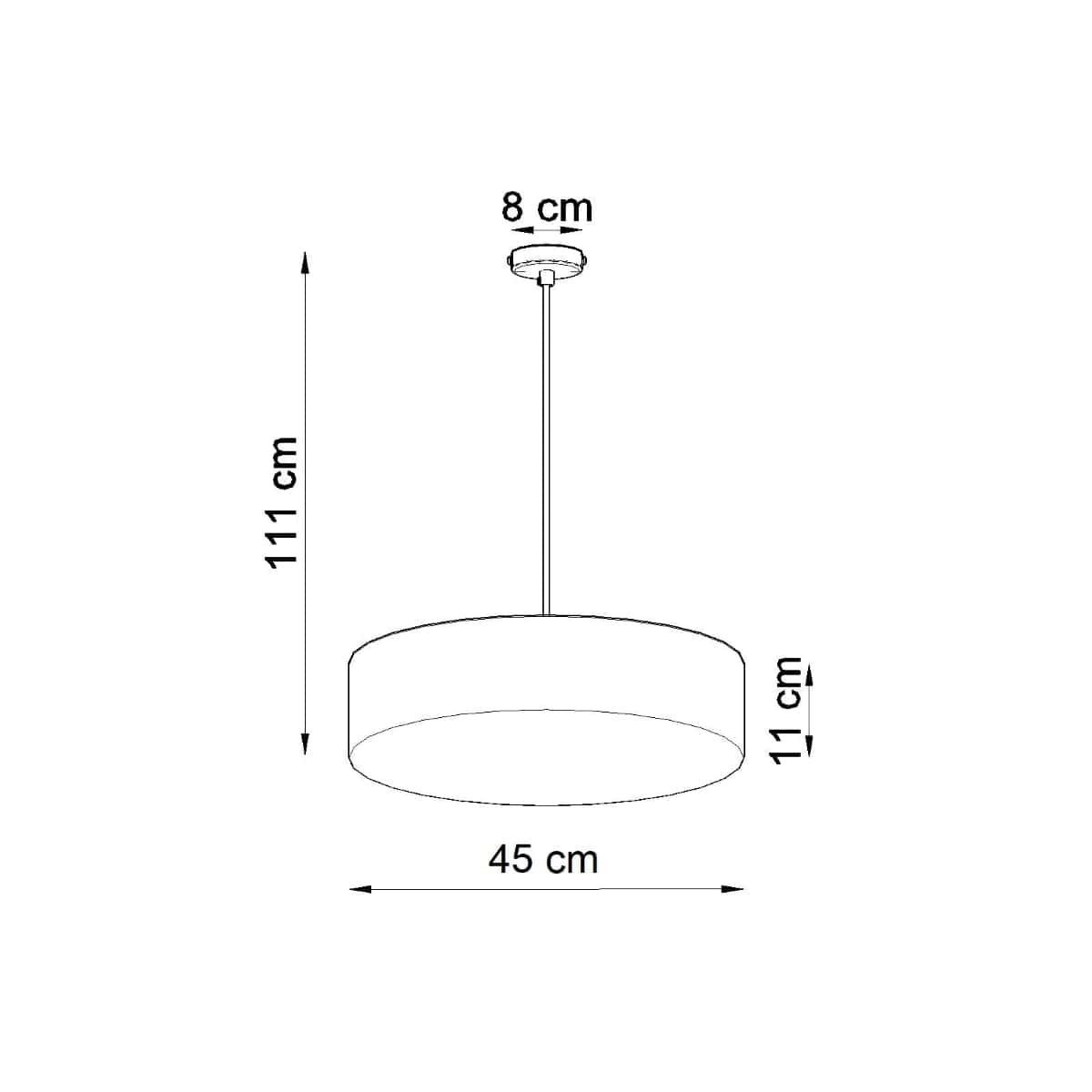 Arena Grey Taklampa - 3x E27 LED - Modern PVC Design - 45x45x11 cm