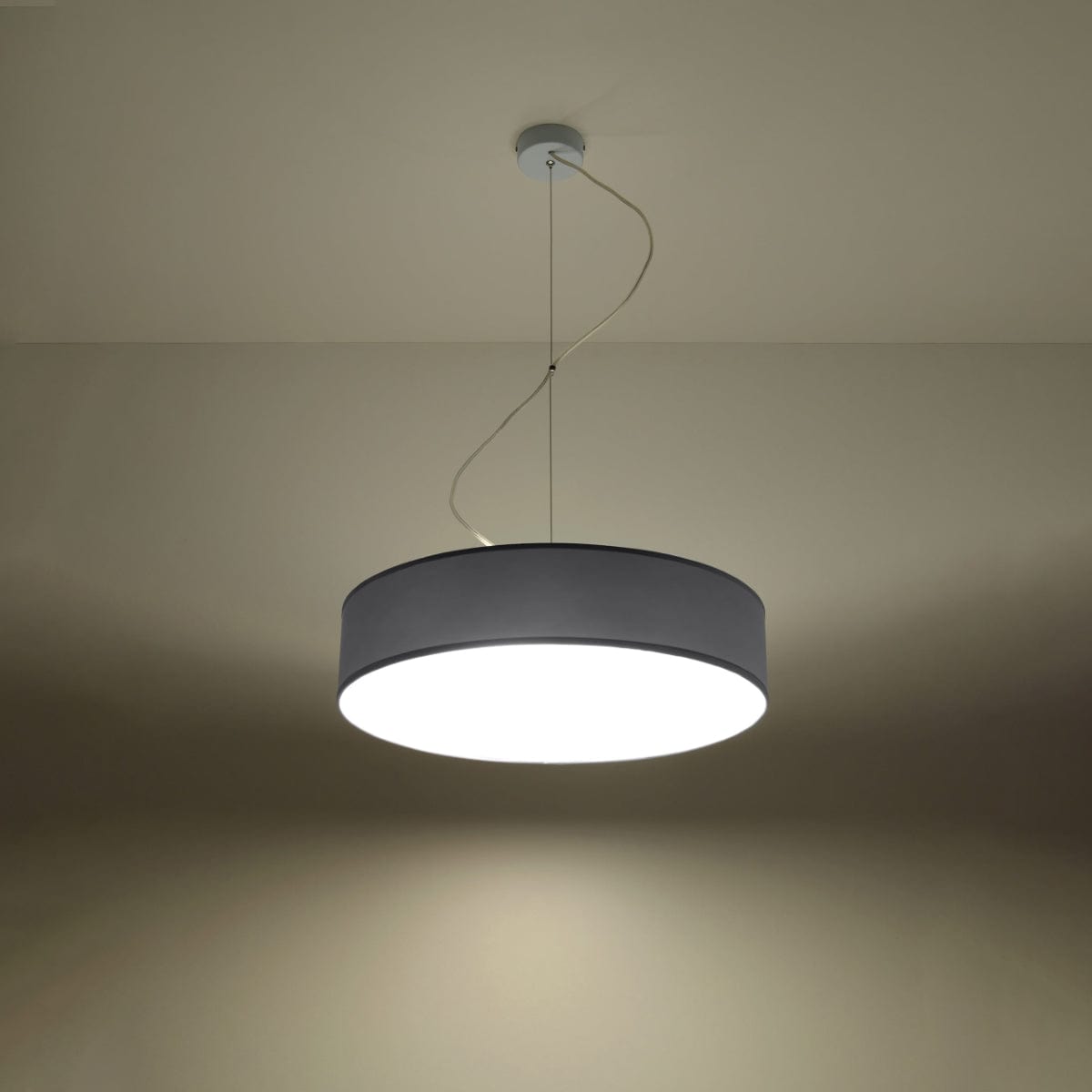 Arena Grey Taklampa - 3x E27 LED - Modern PVC Design - 45x45x11 cm