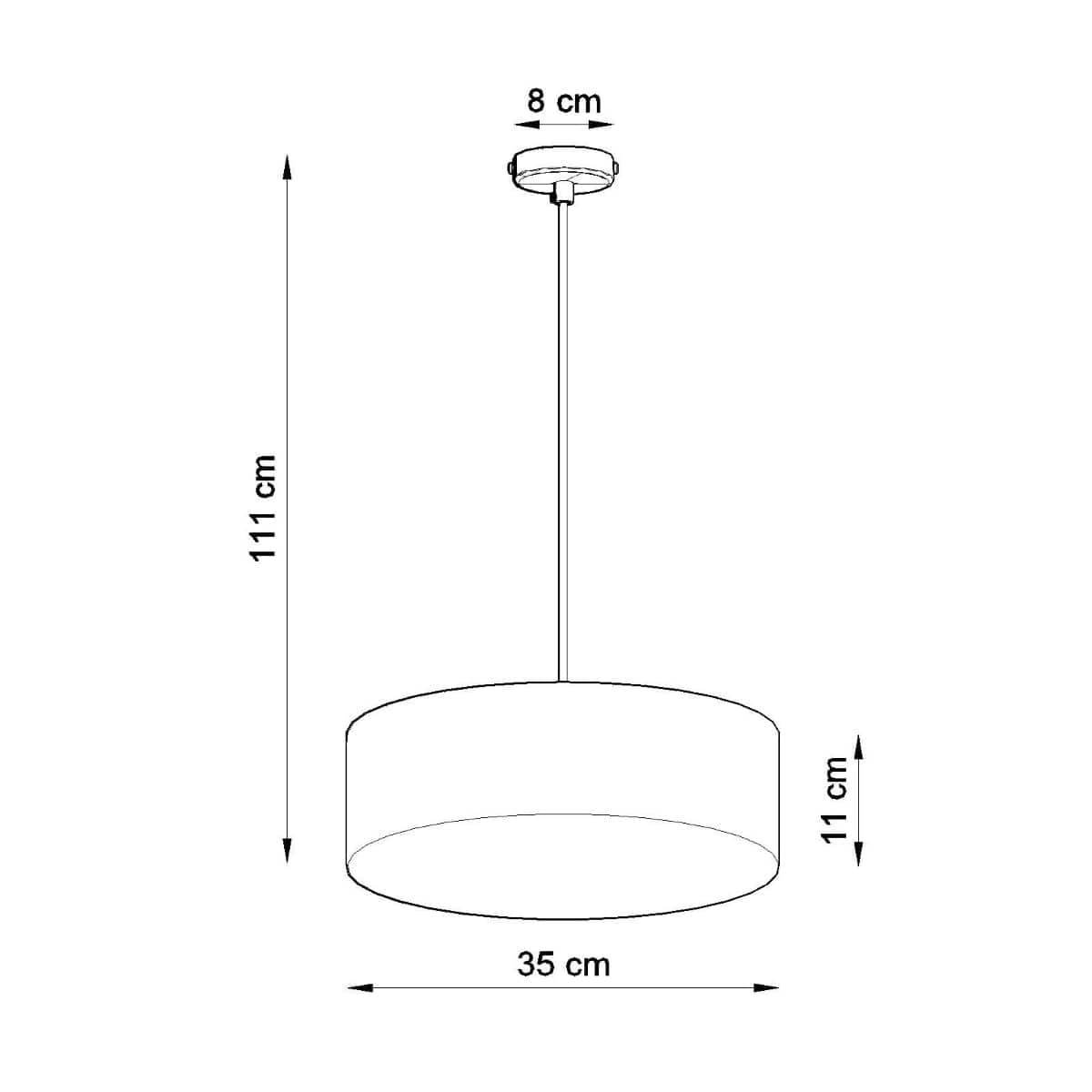 Arena Vit Taklampa - Modern PVC Design - E27 LED - 35x35x11 cm