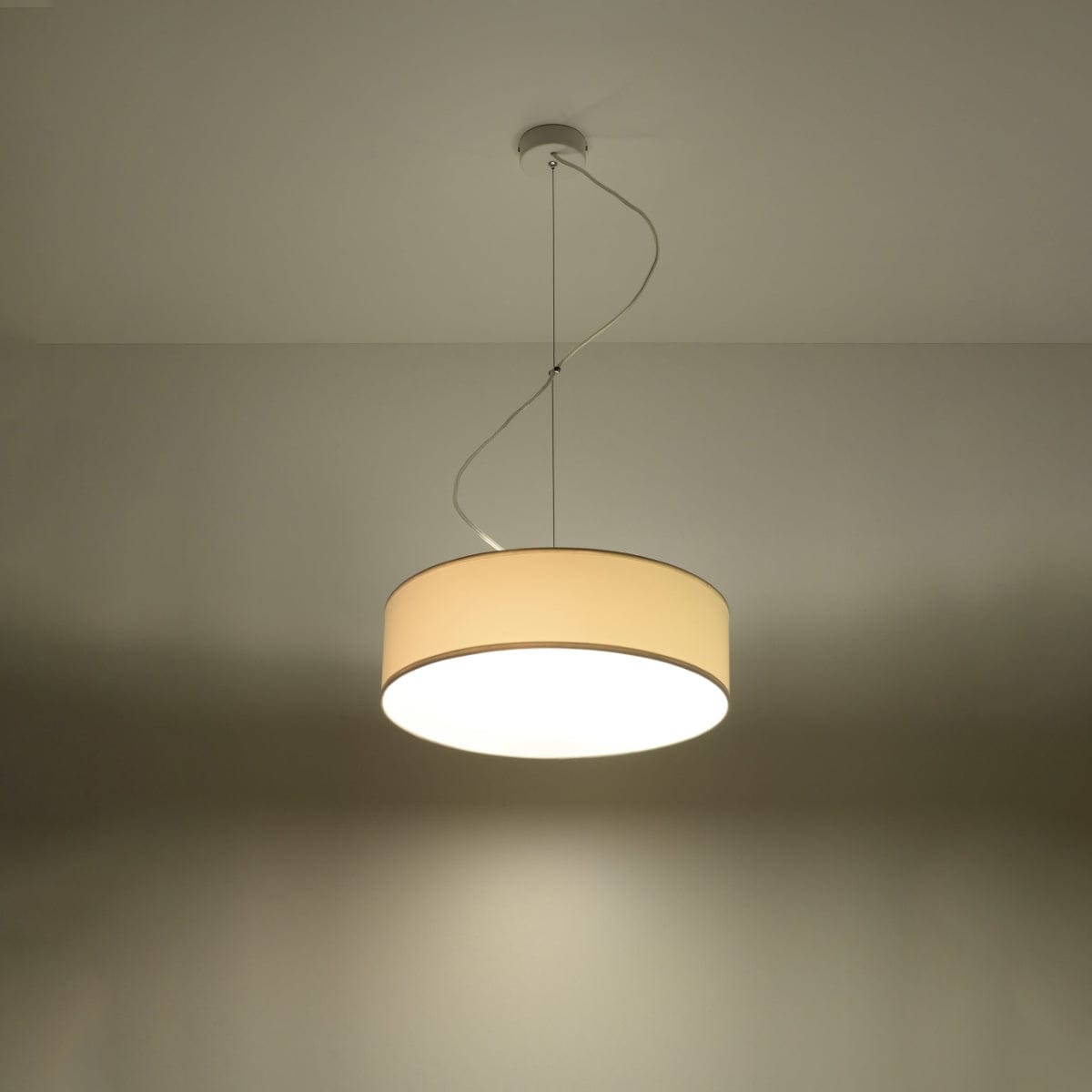Arena Vit Taklampa - Modern PVC Design - E27 LED - 35x35x11 cm