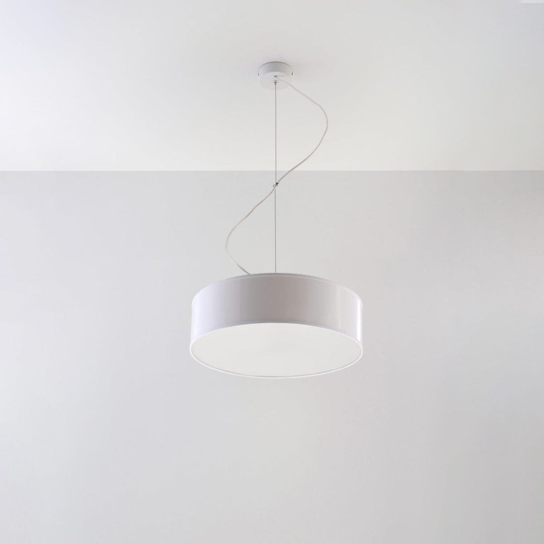 Arena Vit Taklampa - Modern PVC Design - E27 LED - 35x35x11 cm