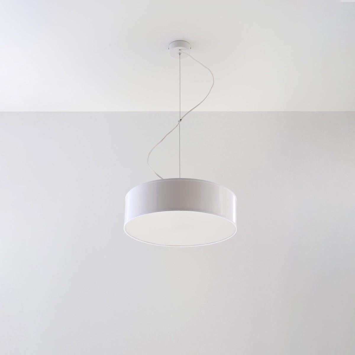 Arena Vit Taklampa - Modern PVC Design - E27 LED - 35x35x11 cm