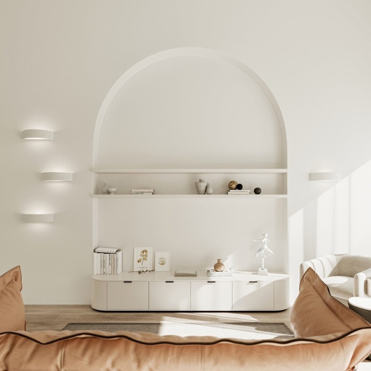 Atena Keramik Vägglampa - Vit - Modern &amp; Klassisk Design - E27