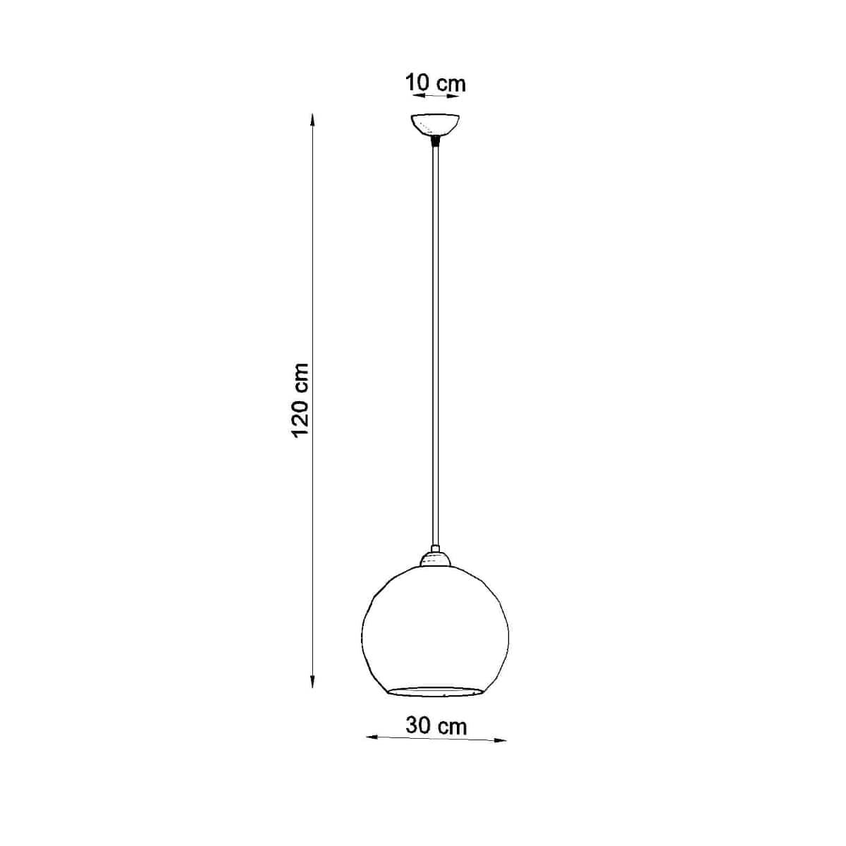 BALL Glaskronlampa - Minimalistisk Design - 8 Färgalternativ - E27 Lampa Kompatibel - Jämn Ljustillförsel