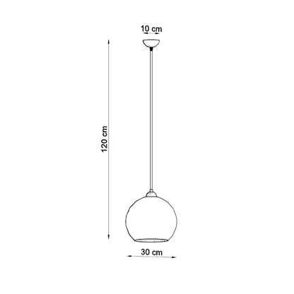 BALL Glaskronlampa - Minimalistisk Design - 8 Färgalternativ - E27 Lampa Kompatibel - Jämn Ljustillförsel