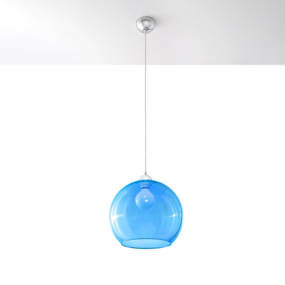 BALL Glaspendellampa - Sphärdesign - 8 färgalternativ - E27-lampa kompatibel - Jämn ljusdistribution