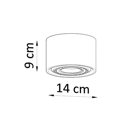 BASIC Grå Betong Taklampa - Cylindrisk Design - LED - Modern/Traditionell Användning