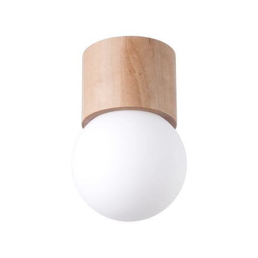 BOOMO - Taklampa - Skandinavisk Minimalistisk Design - Naturligt Trä - Varmt Ljus - Kompatibel med Flera Lampa Typer