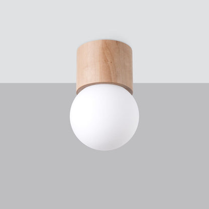 BOOMO - Taklampa - Skandinavisk Minimalistisk Design - Naturligt Trä - Varmt Ljus - Kompatibel med Flera Lampa Typer