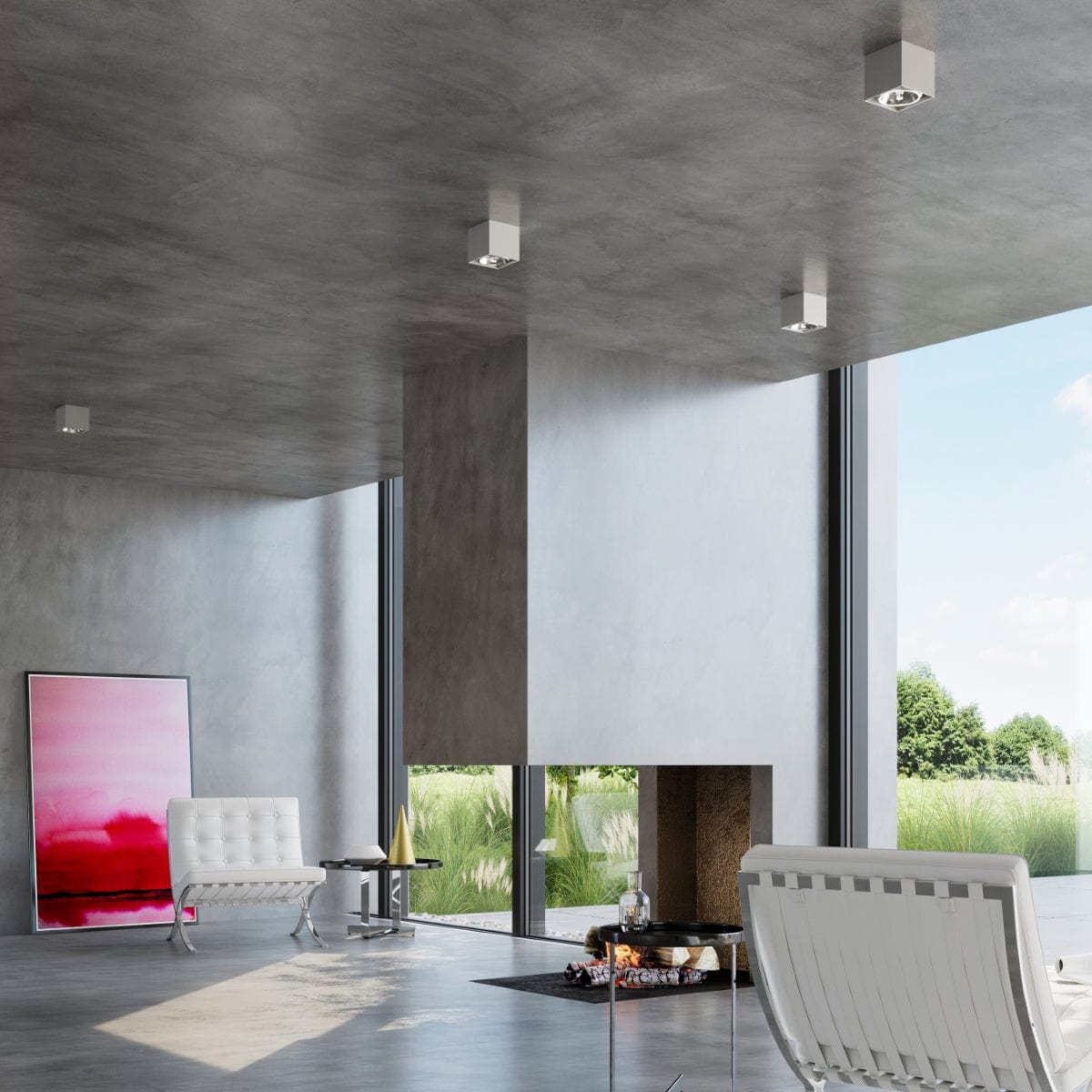 Taklampa Blake Grå - Modern BLAKE Spot Taklampa - Minimalistisk Design - Lätt Ytmontering - Kompatibel med GU10 Lampor