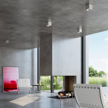 Taklampa Blake Grå - Modern BLAKE Spot Taklampa - Minimalistisk Design - Lätt Ytmontering - Kompatibel med GU10 Lampor