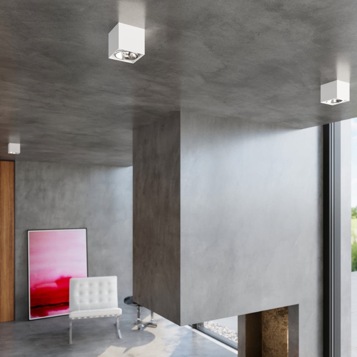 Taklampa Blake Vit - Modern BLAKE Spot Taklampa - Minimalistisk Design - Lätt Ytmontering - Kompatibel med GU10 Lampor