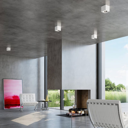 Taklampa Blake Vit - Modern BLAKE Spot Taklampa - Minimalistisk Design - Lätt Ytmontering - Kompatibel med GU10 Lampor