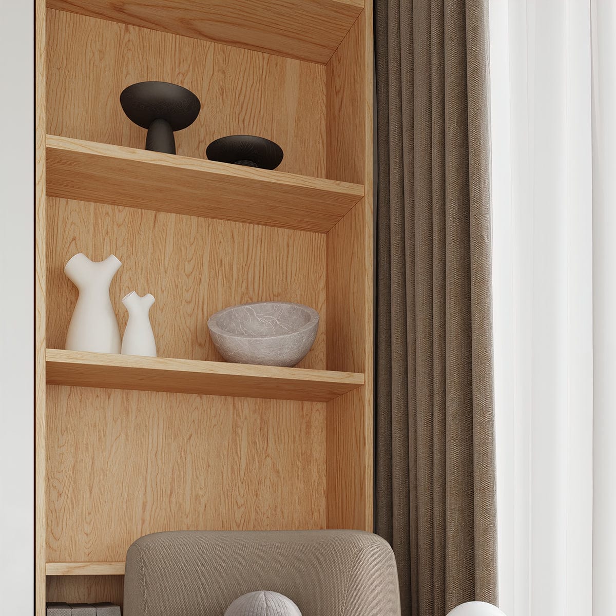 Taklampa Boomo 12 - Skandinavisk Minimalism - Design i Naturligt Trä - Varm Diffuserad Ljus - Finns i Flera Varianter - Polsk Hantverk