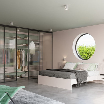 Taklampa Inez Grå - Modern Perforerad Taklampa - Aluminium - Utbytbara G9-lampor - Elegant Grå Finish - Futuristisk Ljuseffekt