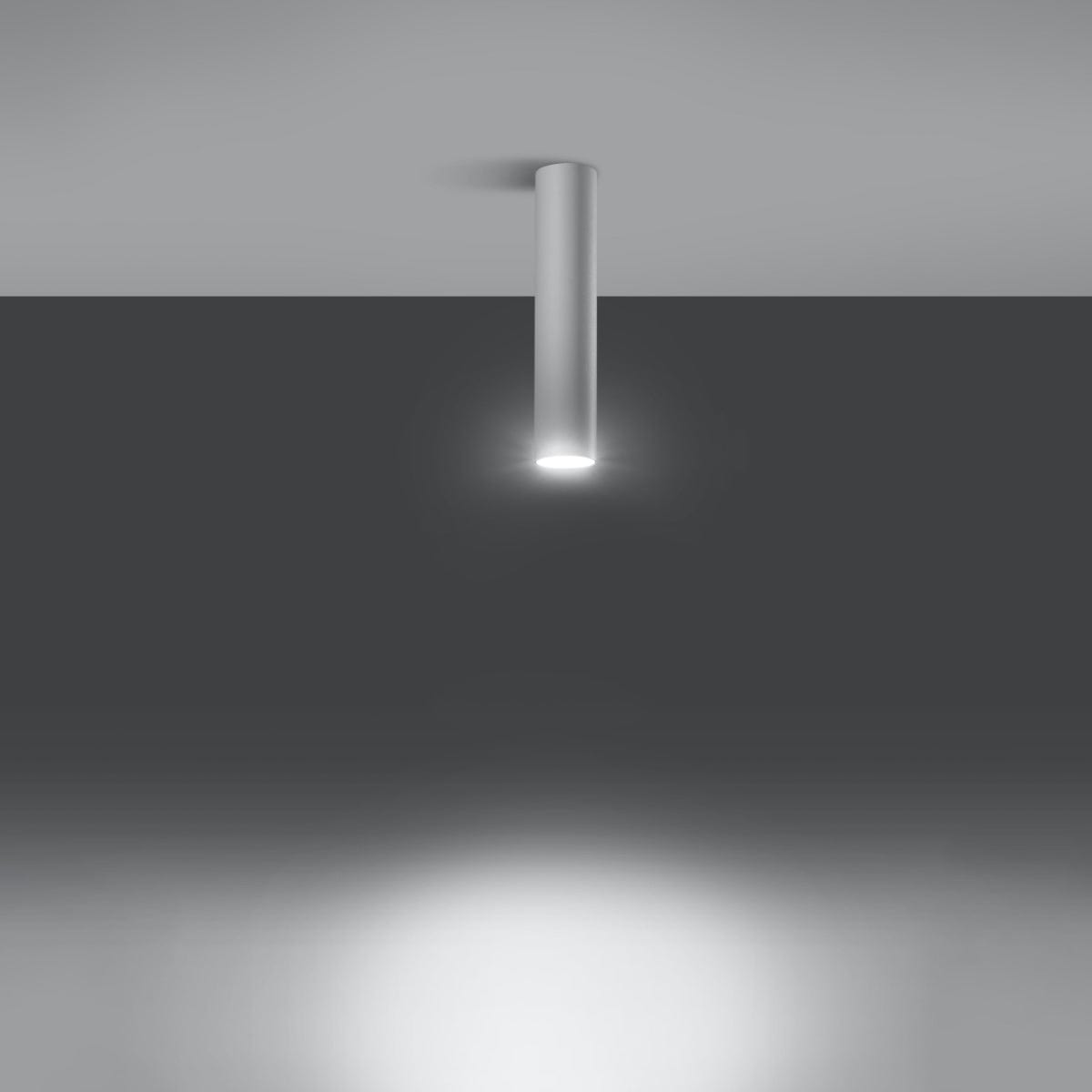 Taklampa Lagos 30 Vit - Modern Vit Taklampa - Pulverlackerad Stål - Utbytbara GU10 Ljuskällor - Elegant Cylindrisk Design