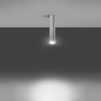 Taklampa Lagos 30 Vit - Modern Vit Taklampa - Pulverlackerad Stål - Utbytbara GU10 Ljuskällor - Elegant Cylindrisk Design