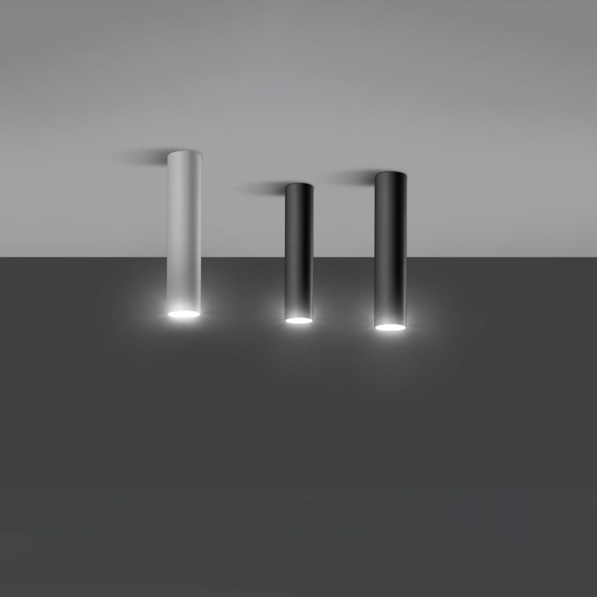 Taklampa Lagos 30 Vit - Modern Vit Taklampa - Pulverlackerad Stål - Utbytbara GU10 Ljuskällor - Elegant Cylindrisk Design