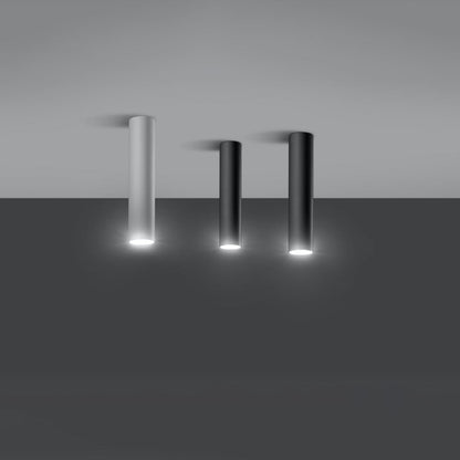 Taklampa Lagos 30 Vit - Modern Vit Taklampa - Pulverlackerad Stål - Utbytbara GU10 Ljuskällor - Elegant Cylindrisk Design