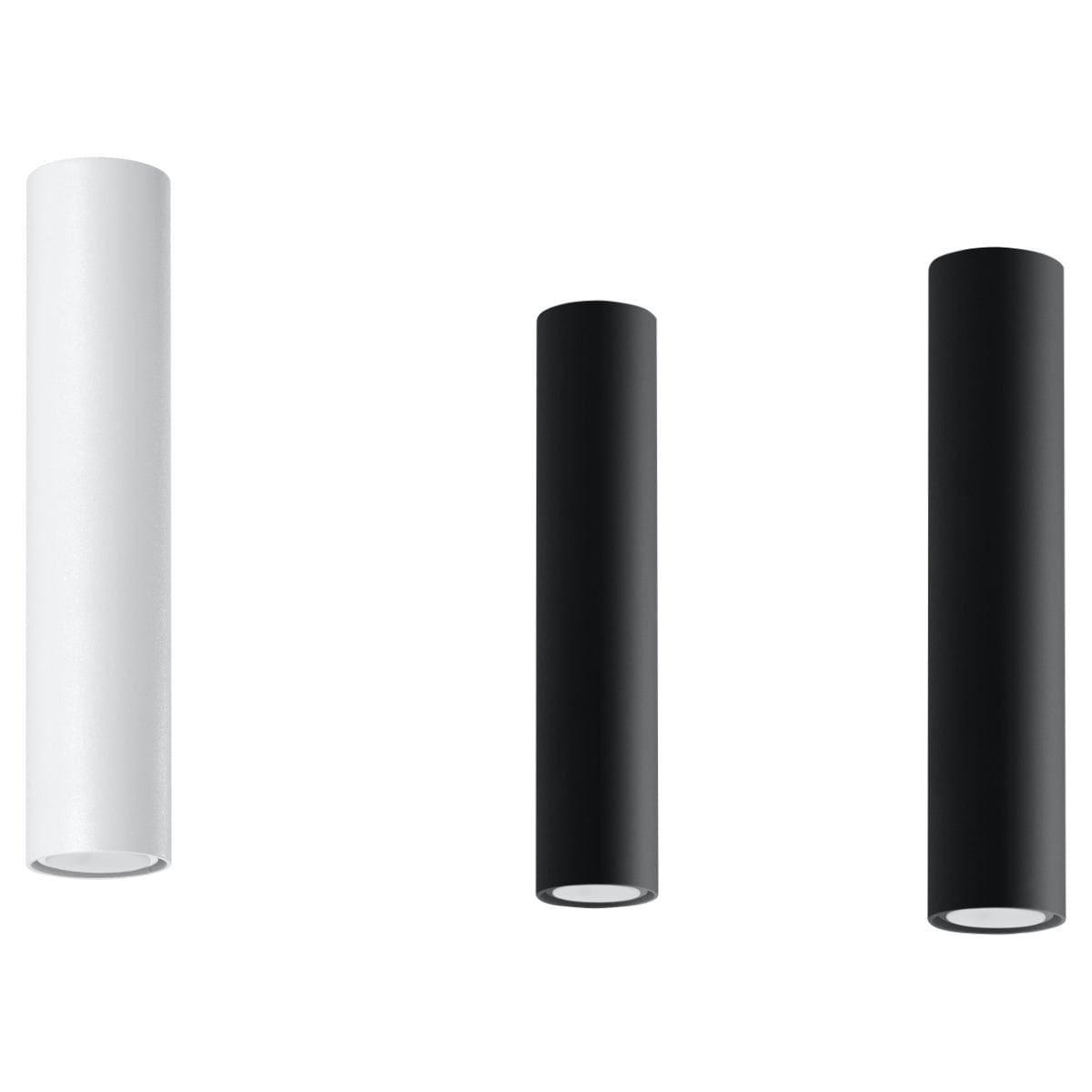 Taklampa Lagos 30 Vit - Modern Vit Taklampa - Pulverlackerad Stål - Utbytbara GU10 Ljuskällor - Elegant Cylindrisk Design