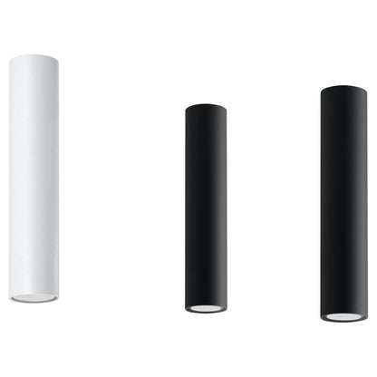 Taklampa Lagos 30 Vit - Modern Vit Taklampa - Pulverlackerad Stål - Utbytbara GU10 Ljuskällor - Elegant Cylindrisk Design