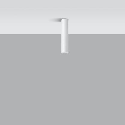 Taklampa Lagos 30 Vit - Modern Vit Taklampa - Pulverlackerad Stål - Utbytbara GU10 Ljuskällor - Elegant Cylindrisk Design