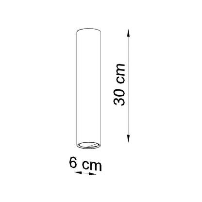 Taklampa Lagos 30 Vit - Modern Vit Taklampa - Pulverlackerad Stål - Utbytbara GU10 Ljuskällor - Elegant Cylindrisk Design