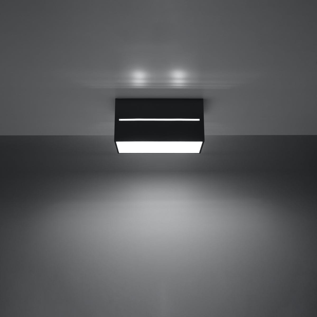Taklampa Lobo 2 Svart - Modern svart taklampa med perforering - Aluminium Material - Utbytbara G9-lampor - Futuristisk design