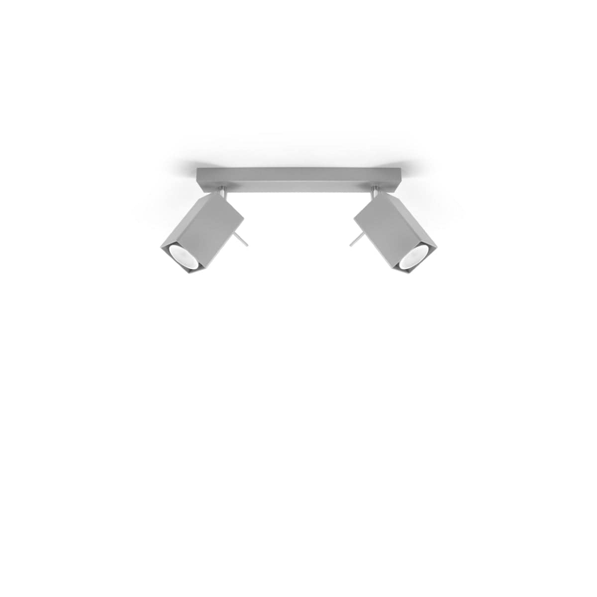 Taklampa Merida 2 Grå - Modern Justerbar Spot Taklampa - Flyttbara Skärmar - Hållbar Stål - Kompatibel med GU10 Lampor