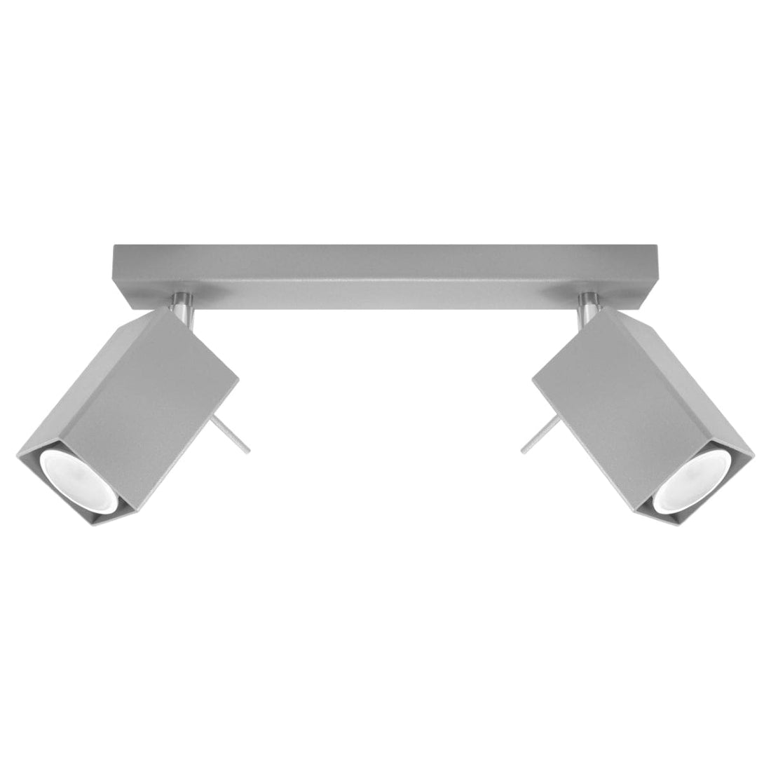 Taklampa Merida 2 Grå - Modern Justerbar Spot Taklampa - Flyttbara Skärmar - Hållbar Stål - Kompatibel med GU10 Lampor